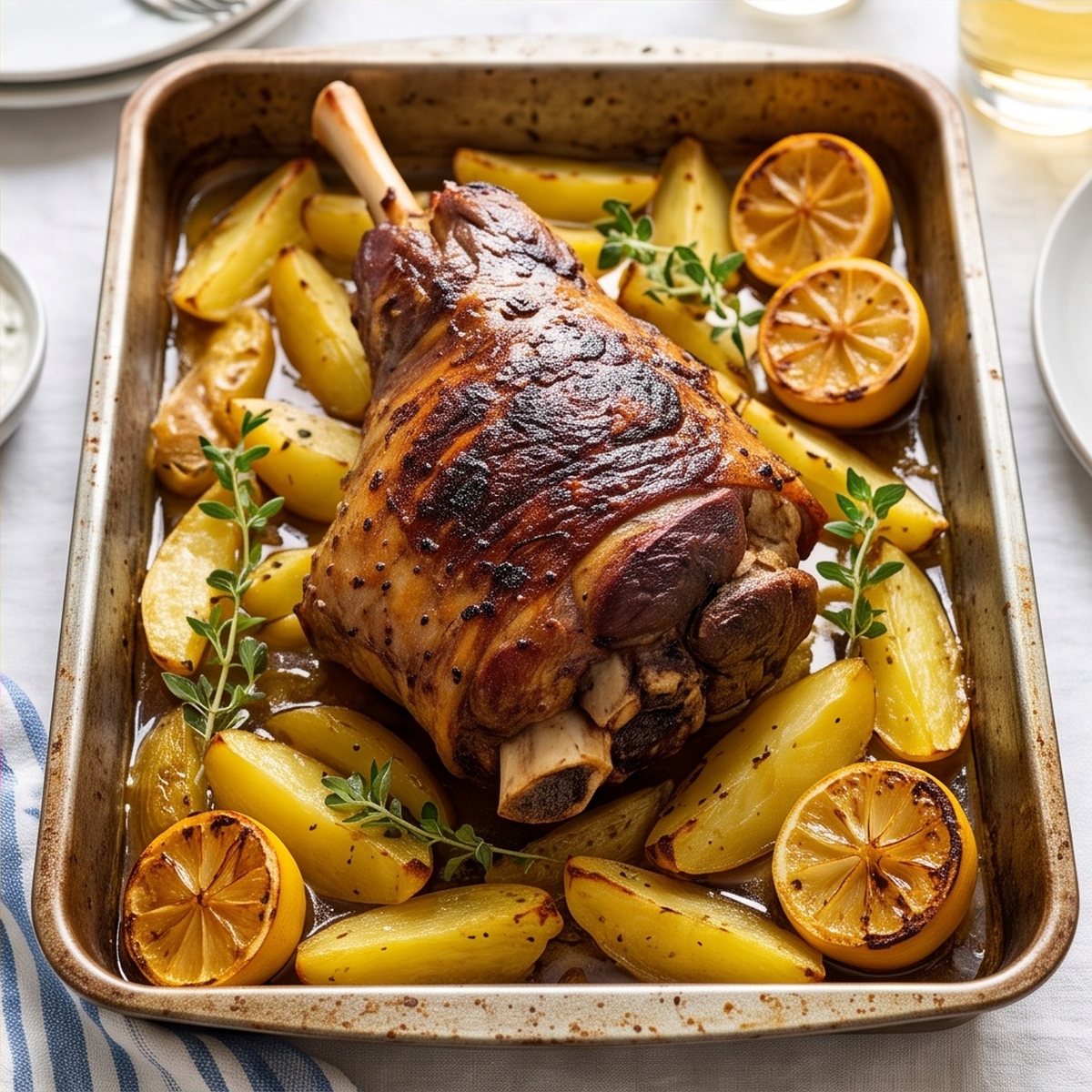 Greek Lemon Roast Leg