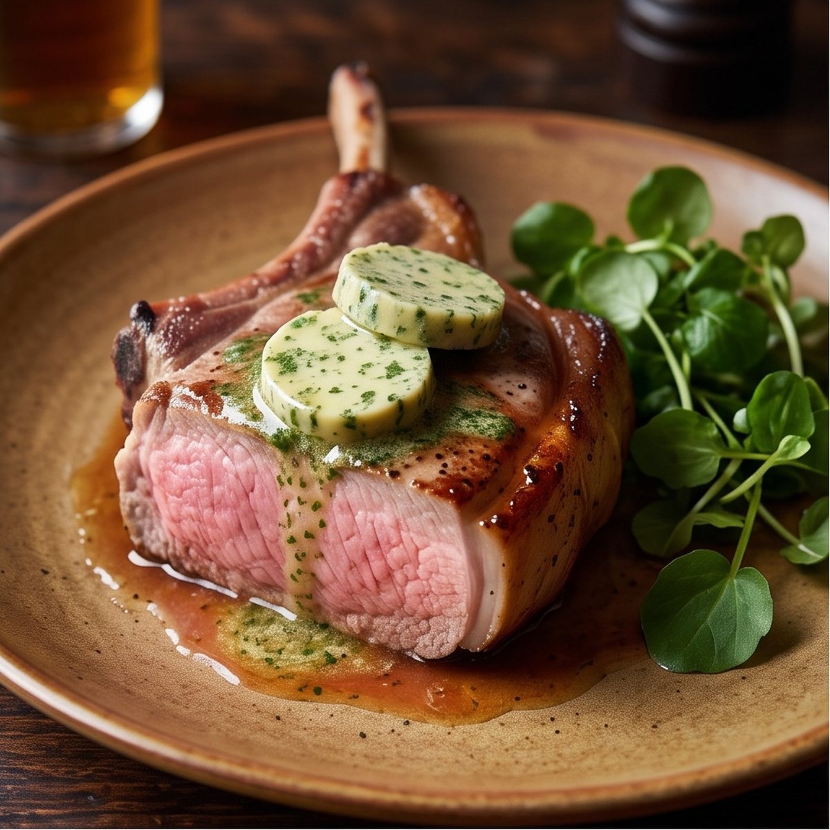 Barnsley Chop, Anchovy Butter