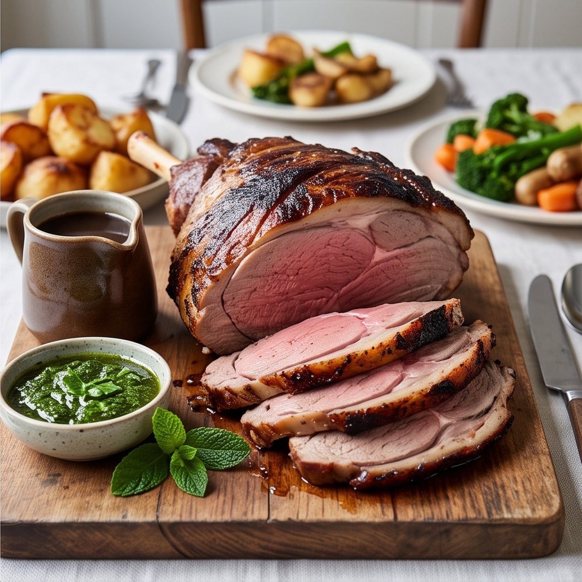 Sunday Roast Leg, Mint Sauce