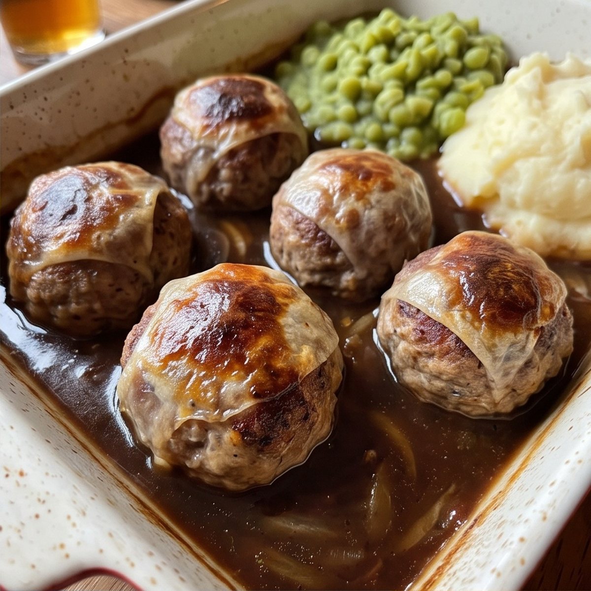 Faggots in Onion Gravy